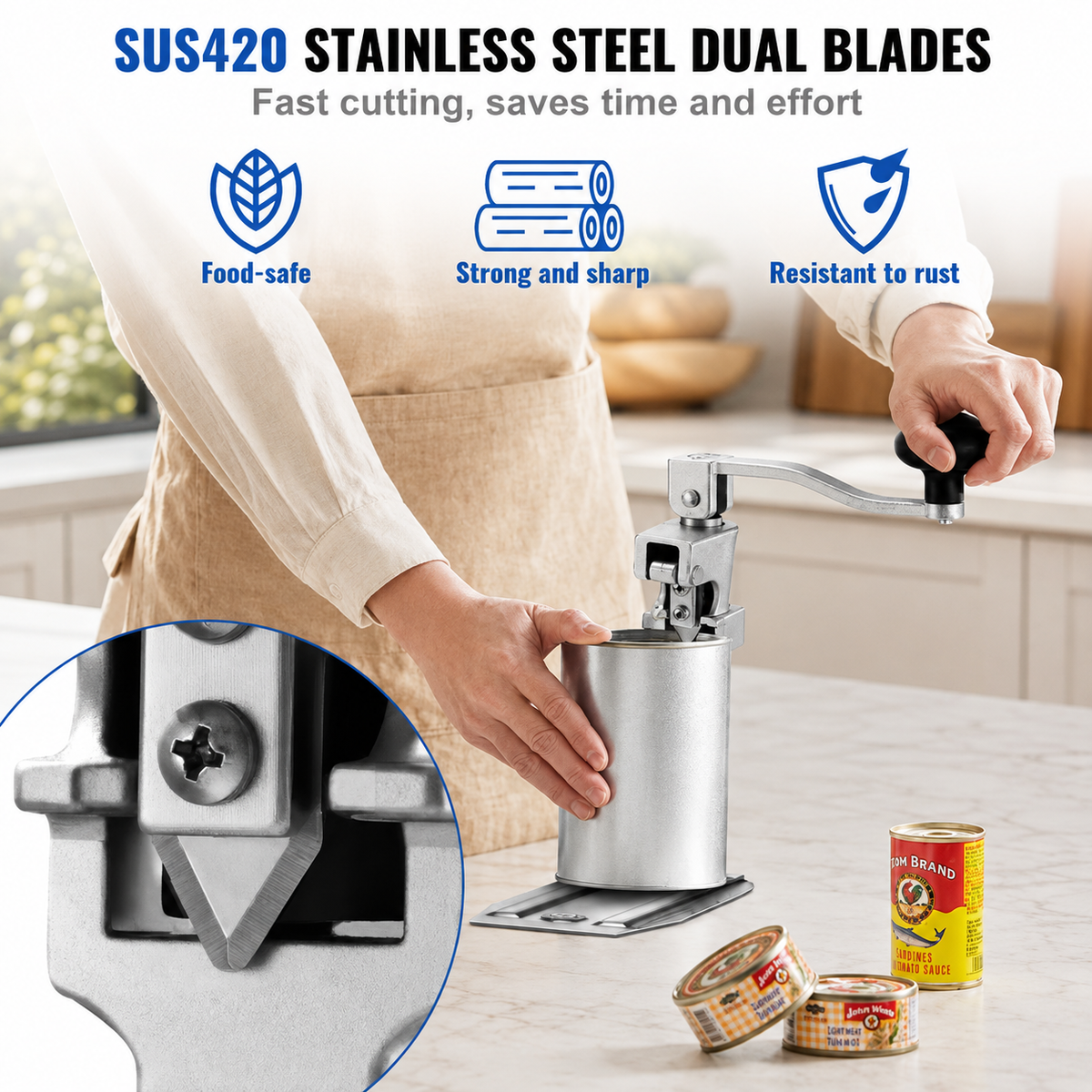 2-Pack Commercial Tabletop Manual Can Opener
