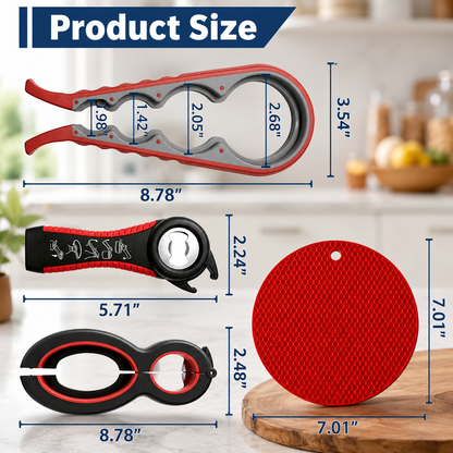 1-Pack Easy-Grip Kitchen Opener Set