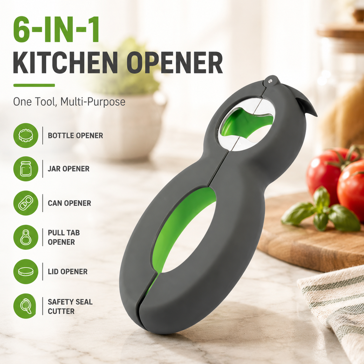 4-Pack 6-in-1 Multi Kitchen Opener