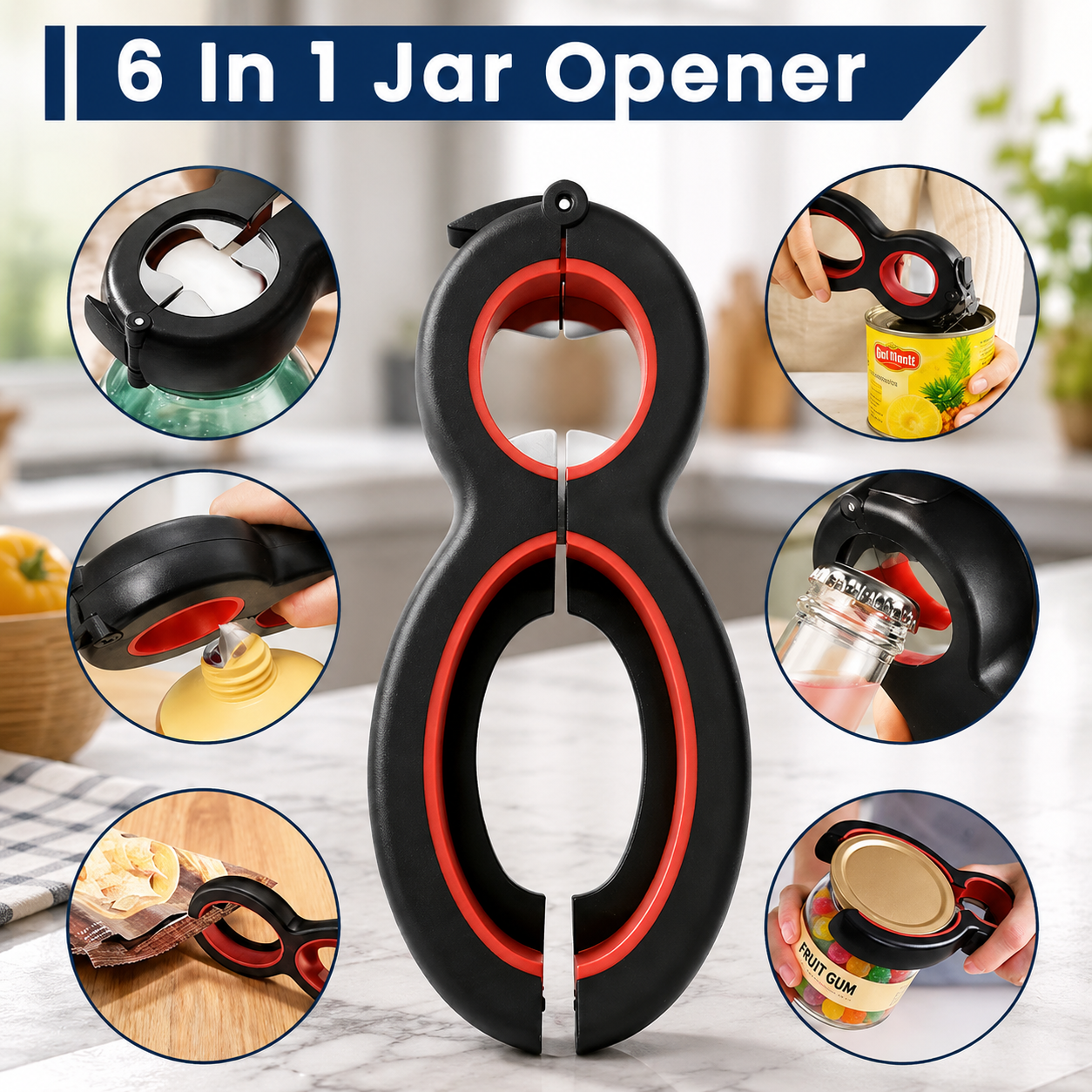 1-Pack Easy-Grip Kitchen Opener Set