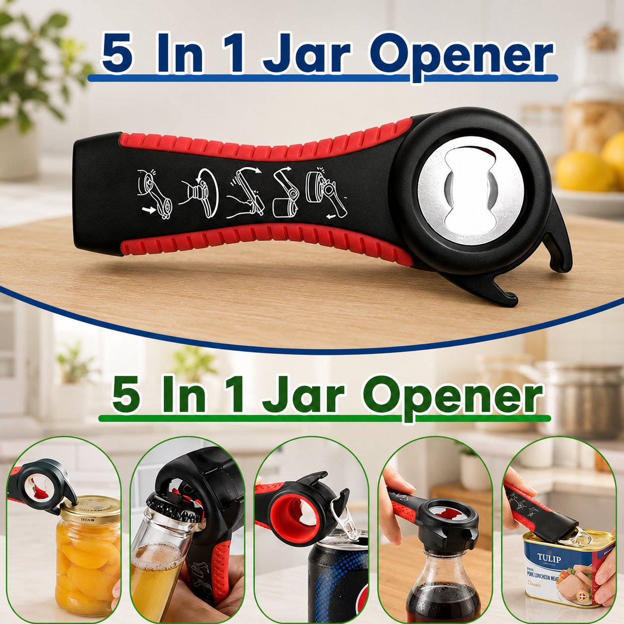 1-Pack Easy-Grip Kitchen Opener Set